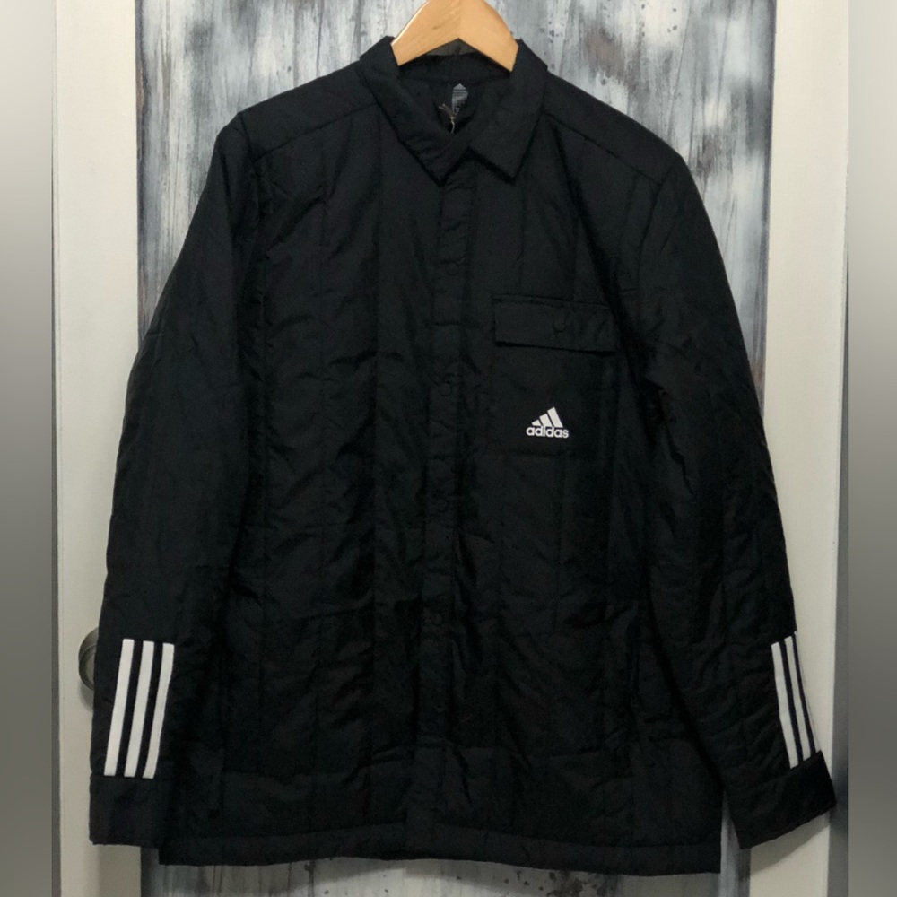 Adidas Itavic 3 Stripe Jacket in Black